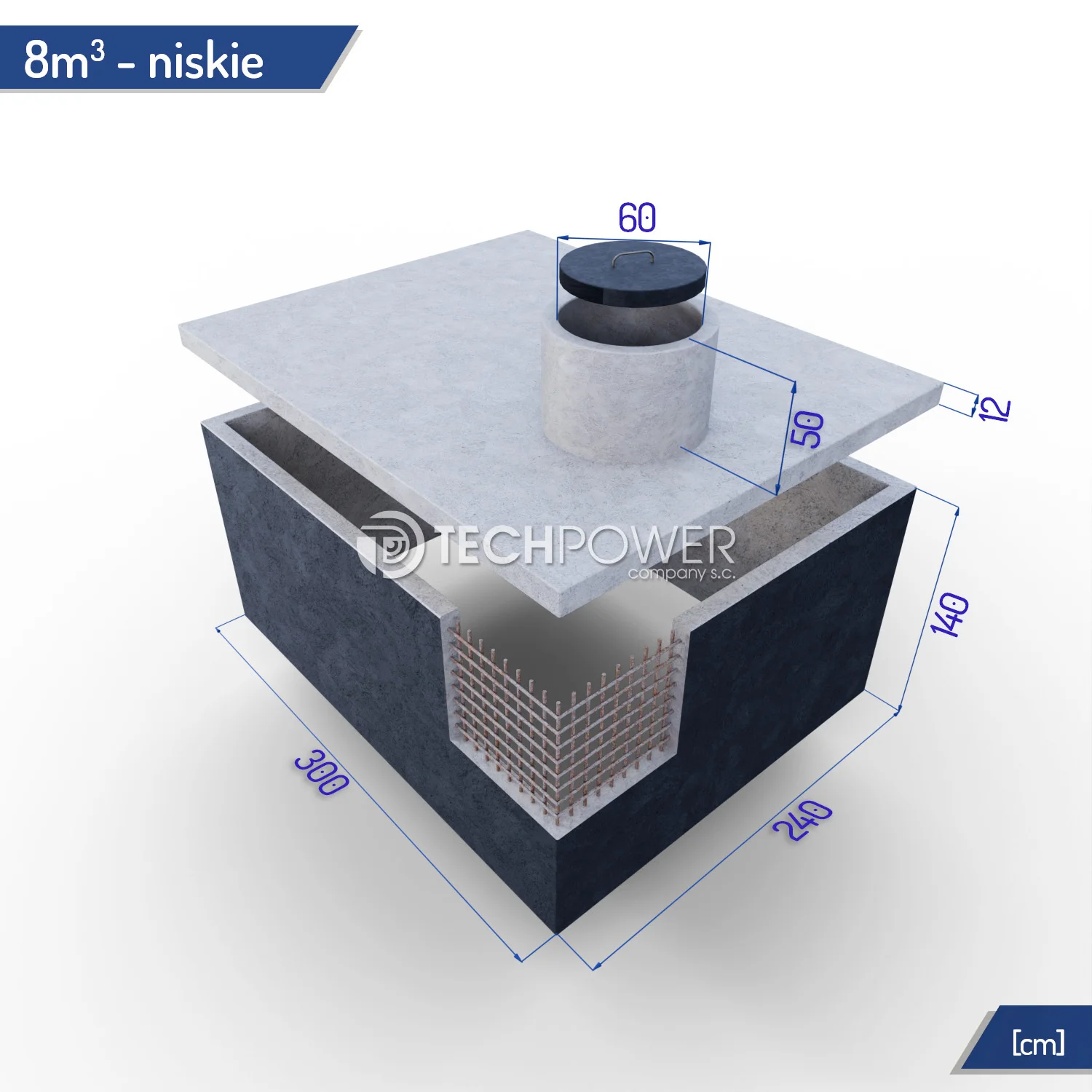 Szambo bez dna 8000 niskie
