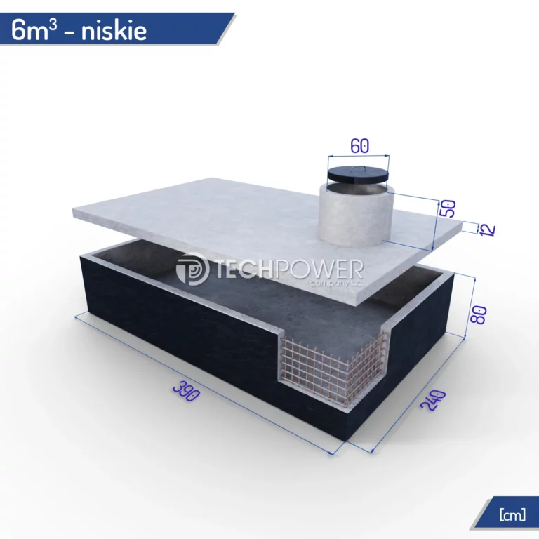 Szambo jednokomorowe 6000 l niskie